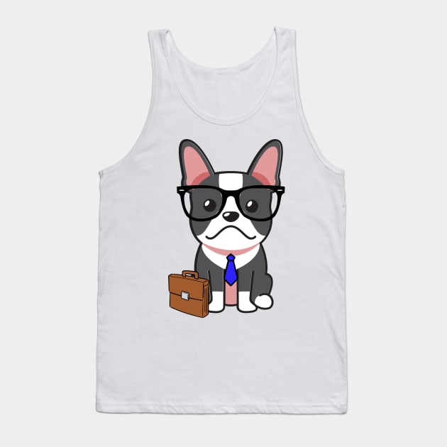 Funny french bulldog is on the way to work Tank Top by Pet Station